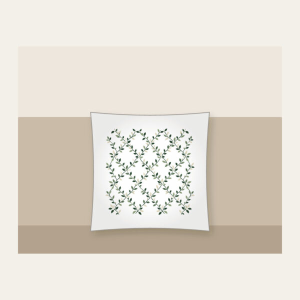 Product image Forest Green Trellis with Tiny Leaves Pillow