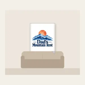 Dad's Mountain Rest Fleece Blanket in white