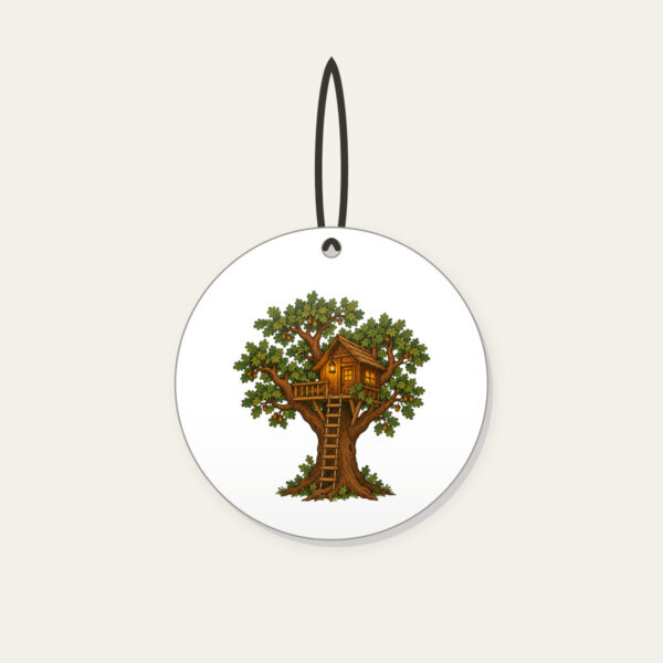 Product image Oak Treehouse with Glowing Lantern Ceramic Ornament