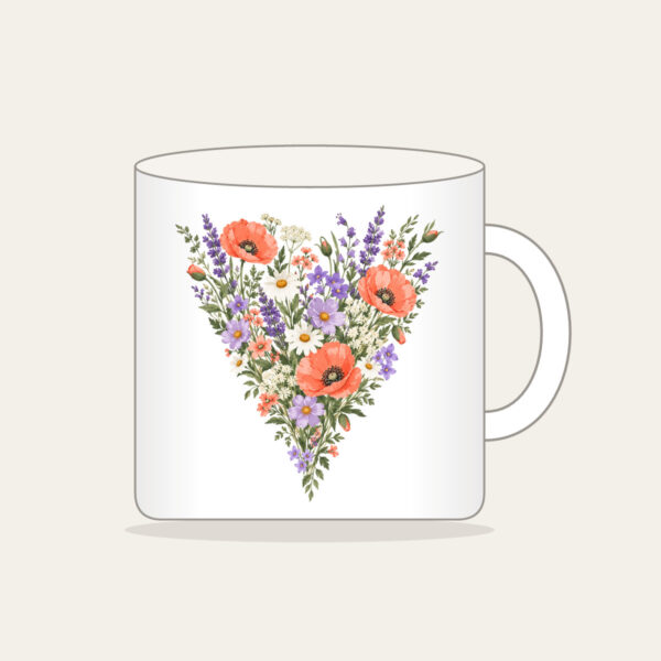 Product image Wildflower Meadow in Coral and Lilac Mug
