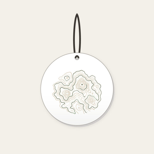 Product image Moss Contour Map Ceramic Ornament