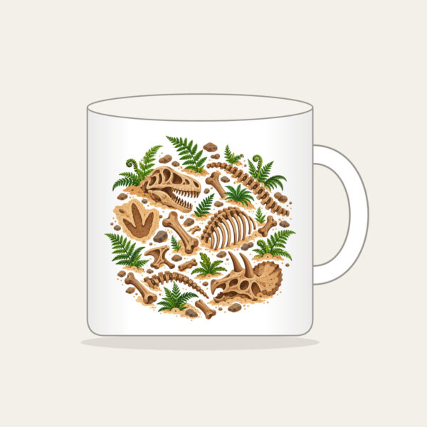 Product image Dinosaur Bones and Fern Dig Scene Mug