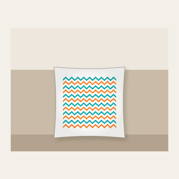 Product image Teal and Orange Zigzag Trail Pillow