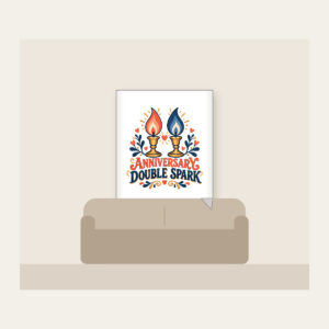 ANNIVERSARY DOUBLE SPARK Fleece Blanket in white