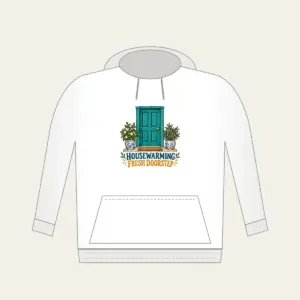 HOUSEWARMING FRESH DOORSTEP Hoodie in white