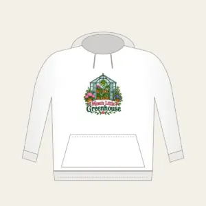 Mom's Little Greenhouse Hoodie in white