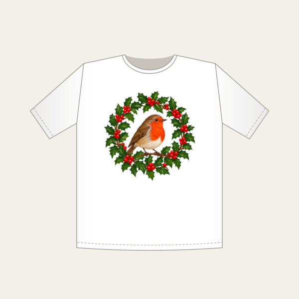 Product image Robin in a Holly Wreath T-Shirt
