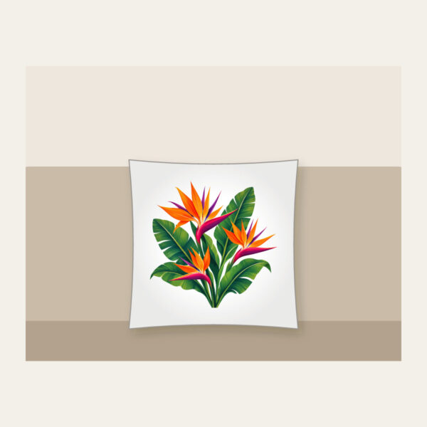 Product image Bird of Paradise and Banana Leaves Pillow
