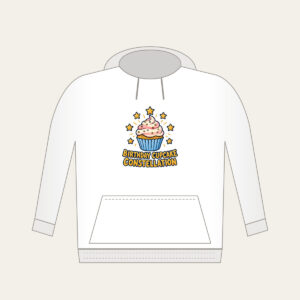 BIRTHDAY CUPCAKE CONSTELLATION Hoodie in white