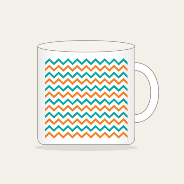 Product image Teal and Orange Zigzag Trail Mug