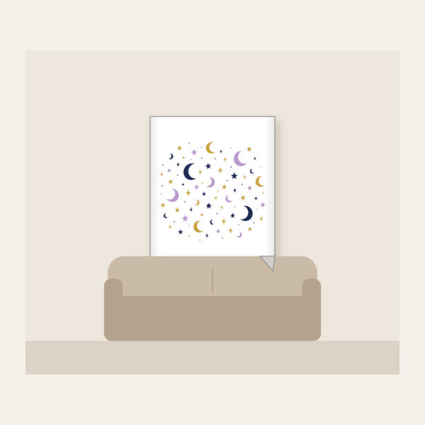 Product image Scattered Stars and Crescents Fleece Blanket