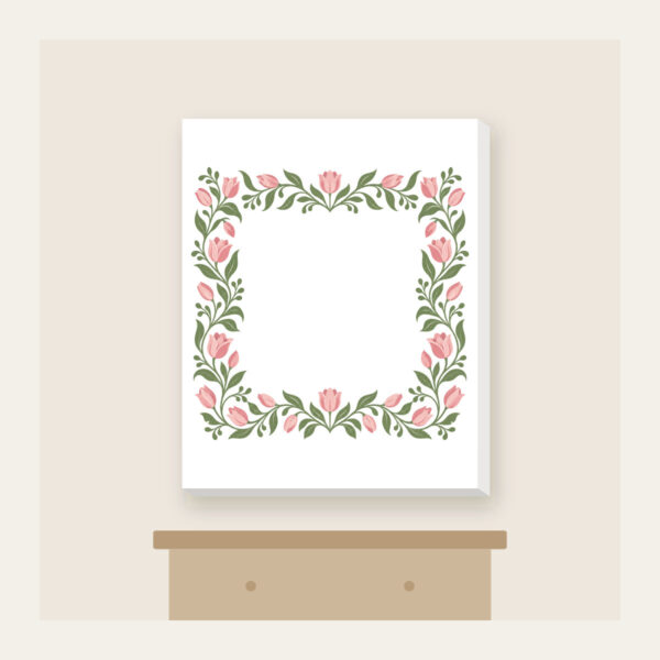 Product image Sage Vine and Tulip Border Canvas Print