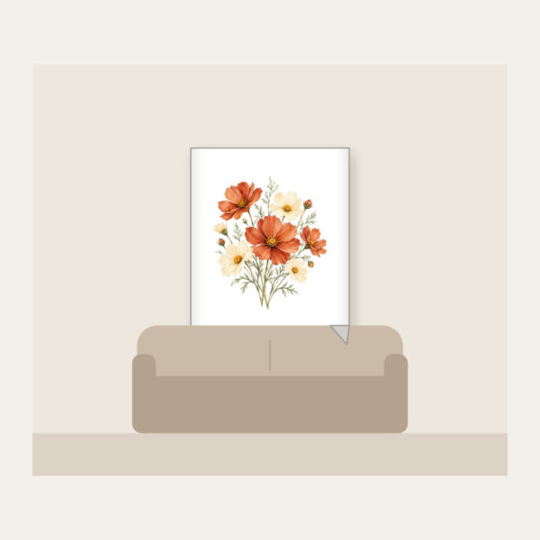 Product image Terracotta Cosmos and Buttery Daisies Fleece Blanket