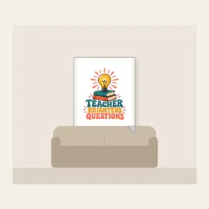TEACHER BRIGHTENS QUESTIONS Fleece Blanket in white