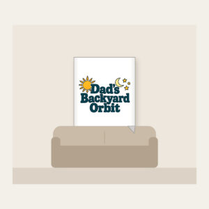 Dad's Backyard Orbit Fleece Blanket in white
