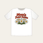 Mom's Pocket Daisies T-Shirt in white