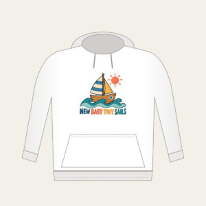NEW BABY TINY SAILS Hoodie in white