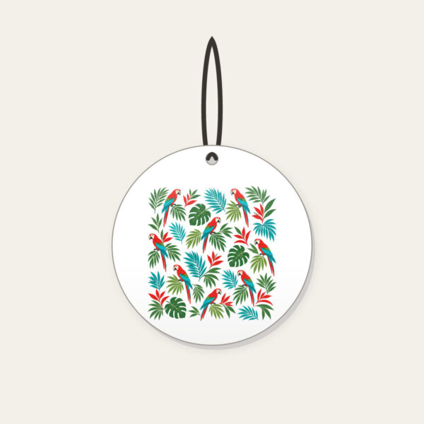 Product image Parrots and Palm Leaves Repeat Ceramic Ornament