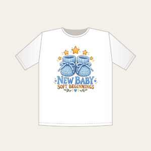 NEW BABY SOFT BEGINNINGS T-Shirt in white