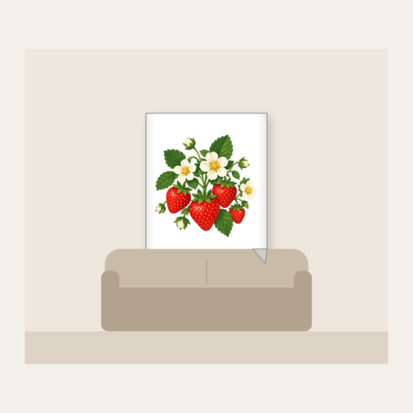 Product image Strawberry Cluster with Blossoms Fleece Blanket