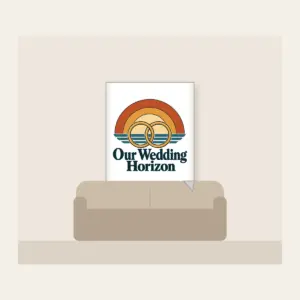 Our Wedding Horizon Fleece Blanket in white