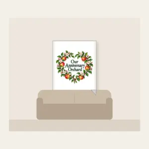 Our Anniversary Orchard Fleece Blanket in white