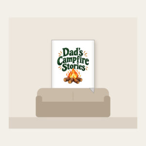 Dad's Campfire Stories Fleece Blanket in white