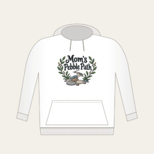 Mom's Pebble Path Hoodie in white
