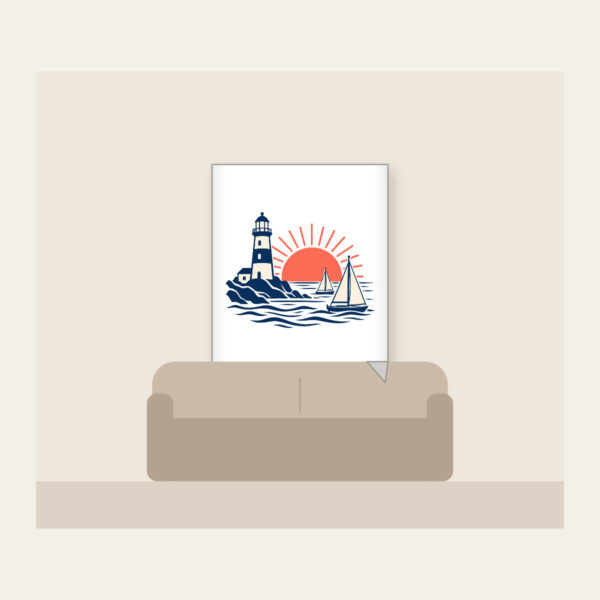 Product image Lighthouse and Two Sailboats Fleece Blanket