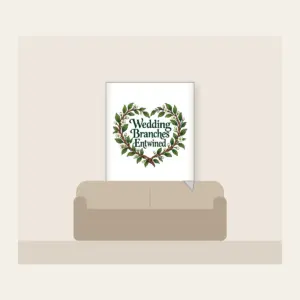 Wedding Branches Entwined Fleece Blanket in white