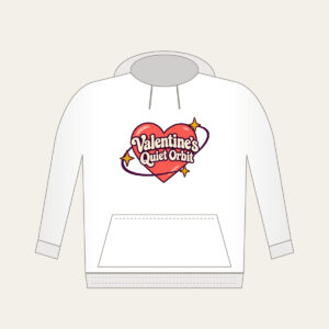 Valentine's Quiet Orbit Hoodie in white