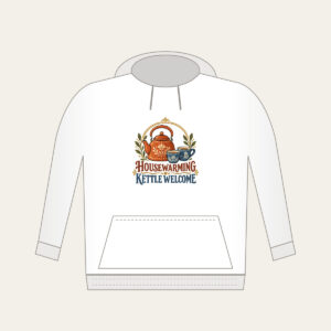 HOUSEWARMING KETTLE WELCOME Hoodie in white