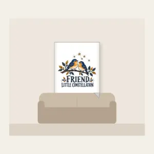 FRIEND LITTLE CONSTELLATION Fleece Blanket in white