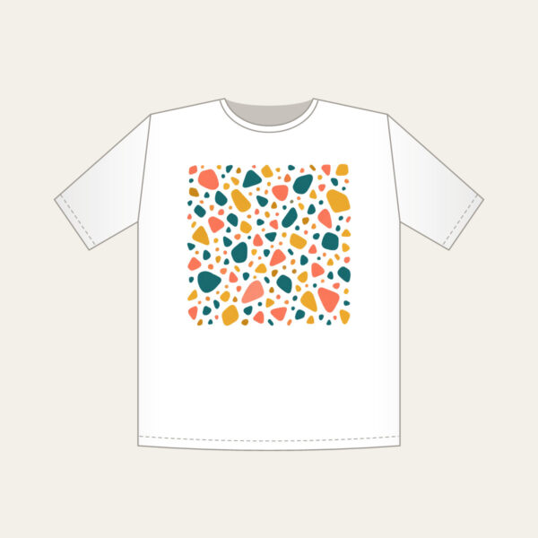 Product image Coral, Teal and Mustard Terrazzo Pebbles T-Shirt