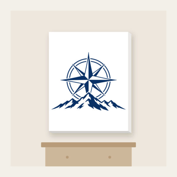 Product image Compass Rose over a Ridge Line Canvas Print