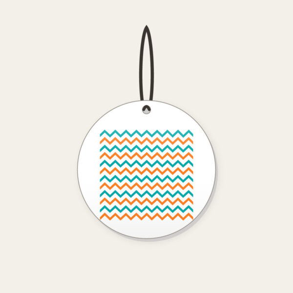 Product image Teal and Orange Zigzag Trail Ceramic Ornament