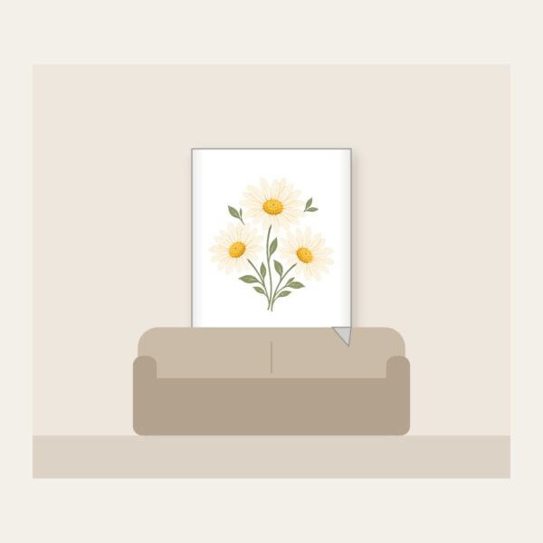 Product image Three Daisies in Butter Yellow Fleece Blanket