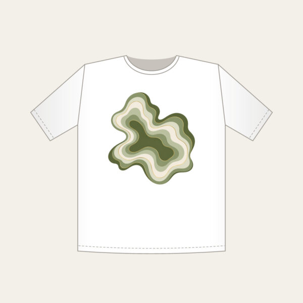 Product image Moss Contour Lines with a Gold Thread T-Shirt