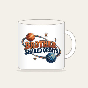 BROTHER SHARED ORBITS Mug in white