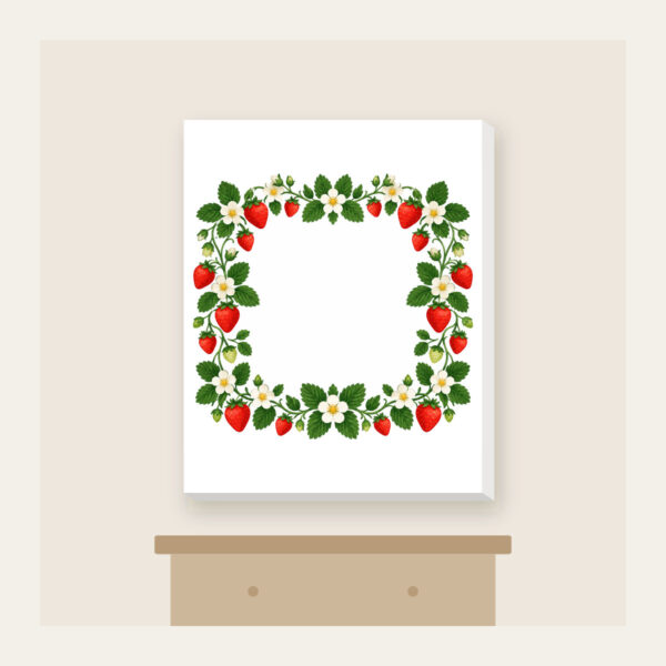 Product image Strawberry and Blossom Border Canvas Print
