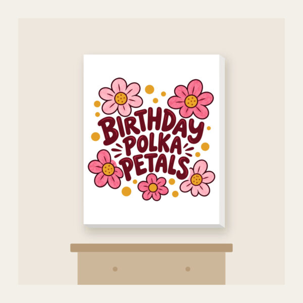 Product image Birthday Polka Petals Canvas Print