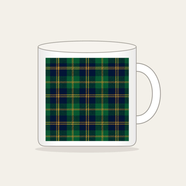Product image Green and Navy Plaid with Gold Lines Mug