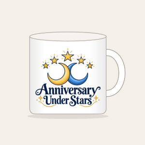 Anniversary Under Stars Mug in white