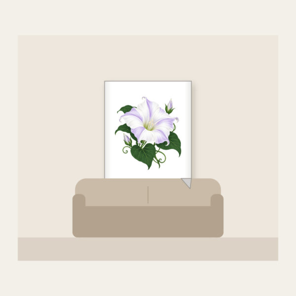 Product image Moonflower on Deep Green Fleece Blanket