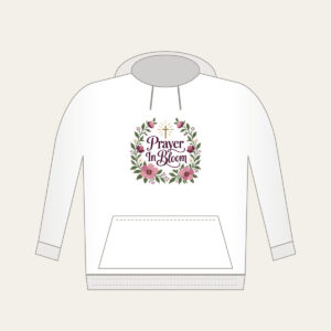 Prayer In Bloom Hoodie in white