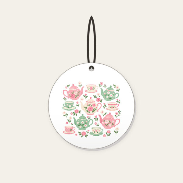 Product image Teapots and Tiny Flowers Ceramic Ornament