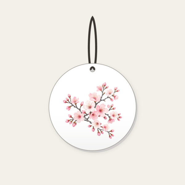 Product image Cherry Blossom Branches on Grey Ceramic Ornament