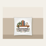 HOUSEWARMING SHELF STORIES Pillow in white