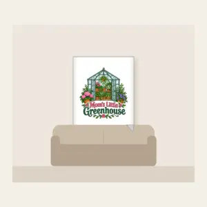 Mom's Little Greenhouse Fleece Blanket in white