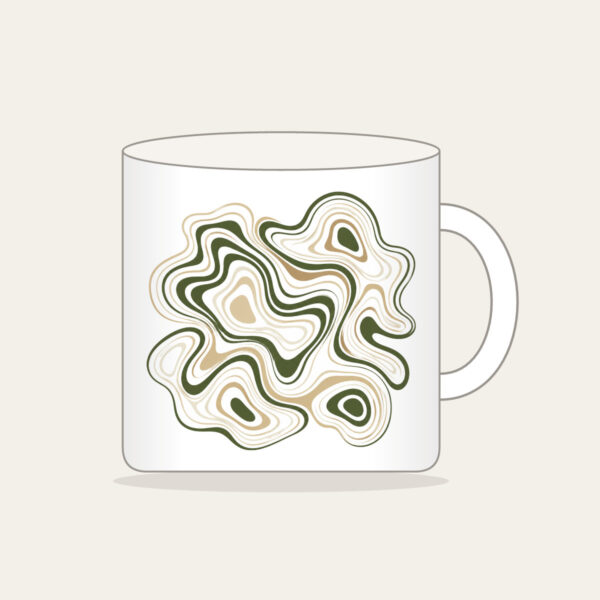 Product image Moss and Sand Contour Lines Mug